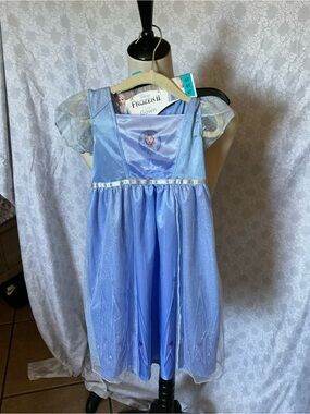 Disney Elsa Light Blue Sparkle Nightgown for Kids